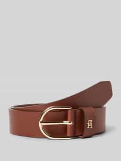 Tommy Hilfiger Leren riem ESSENTIAL EFFORTLESS Damesriem 3 5 cm breed casual en jeans ovale enkeldoornsluiting