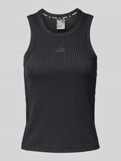 Adidas All Gym Seasonal Rib Tight Fit Tonal 3-Stripes Tanktop