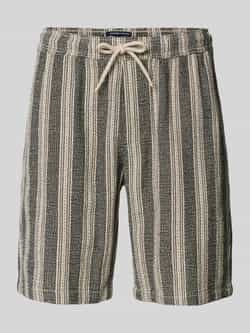 MCNEAL Korte regular fit broek met structuurmotief