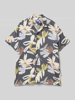 jack & jones Regular fit overhemd van viscose met resortkraag model 'LUKE'