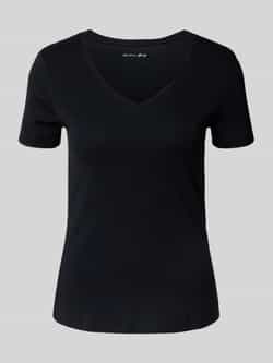 Christian Berg Woman T-shirt met geribde V-hals