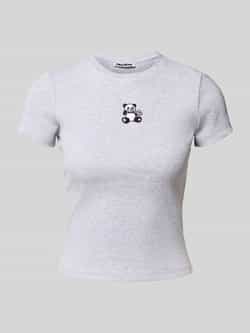 REVIEW T-shirt met motiefstitching en ronde hals