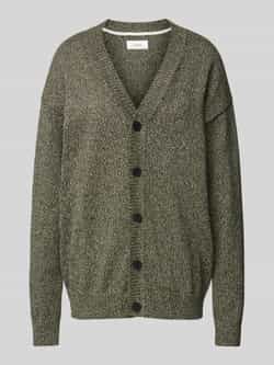 S.Oliver RED LABEL Relaxed fit cardigan van puur katoen met gemêleerde V-hals
