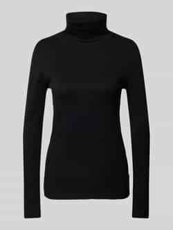 QS Shirt met lange mouwen en geribde ronde hals model 'Rolli'