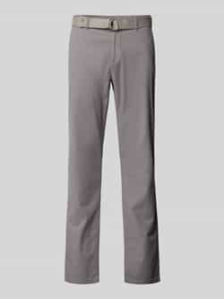 MCNEAL Regular fit broek met knoopsluiting en riem