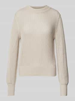 Marc O'Polo Ajour gebreide trui slim Gray Dames