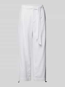 S.Oliver RED LABEL Wide leg linnen broek met verkort model