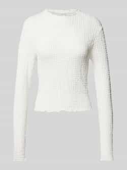 Only Slim fit shirt met lange mouwen in seersucker-look model 'LENA'
