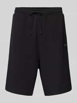 BOSS Green Regular fit sweatshorts met gestileerde steekzak model 'Headlo'
