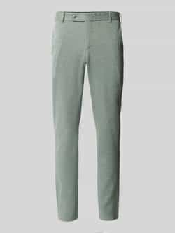 ATELIER TORINO Slim fit pantalon met riemlussen
