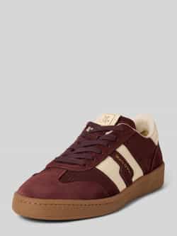 Marc O'Polo Lage sneakers van runderleer in ribcordlook