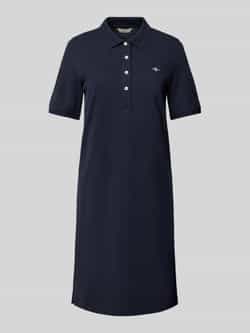 Gant Knielange polojurk met logostitching