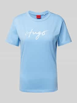 HUGO T-shirt met labelprint model 'Damacia'