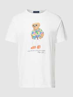 Ralph Lauren Classic-Fit Katoenen T-shirt met Polo Bear White Heren