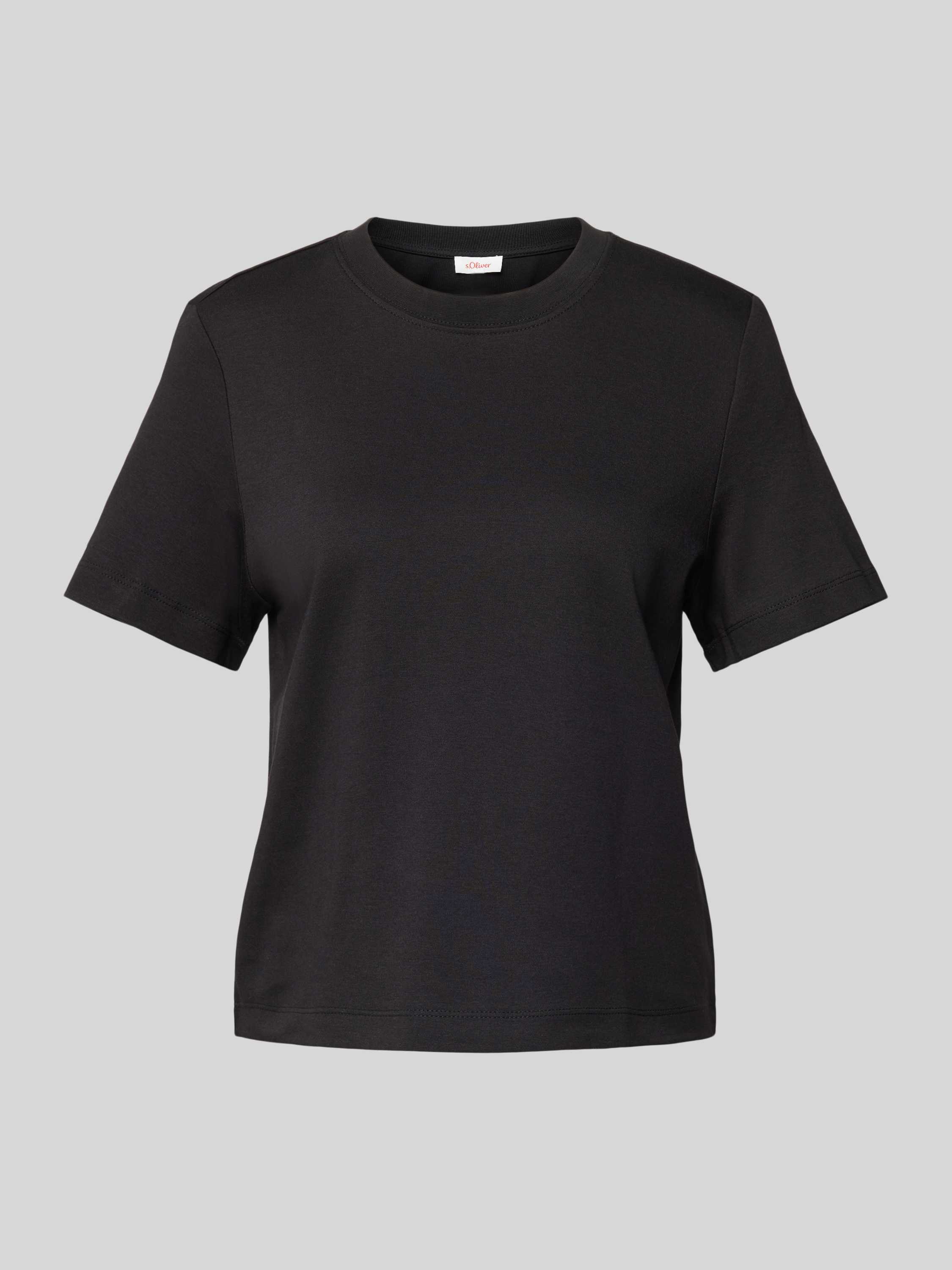 S.Oliver RED LABEL Regular fit T-shirt met ronde hals en kraag