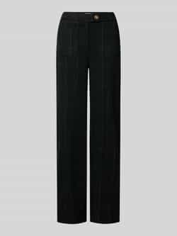 Ichi Straight leg stoffen broek met steekzakken model 'KATE'