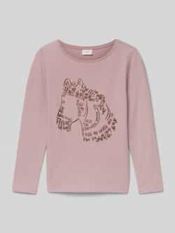 S.Oliver RED LABEL Regular fit shirt met lange mouwen en glitterprint