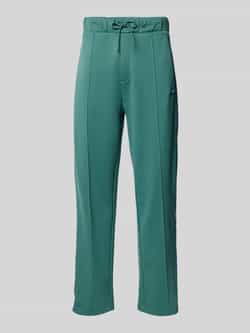 Hugo Blue Sweatpants met vaste persplooien model 'Nourades'