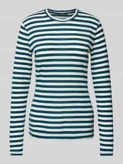 Windsor Shirt met lange mouwen en geribde ronde hals