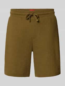HUGO Regular fit sweatshorts met structuurmotief model 'Austin'
