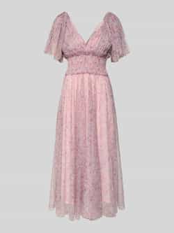 Lace & Beads Knielange cocktailjurk met V-hals