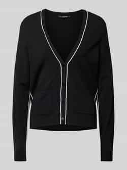 Comma Cardigan met opgestikte zakken Black Dames