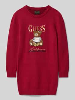 Guess Gebreide muts van viscosemix met labelstitching
