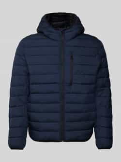 Tom Tailor Denim Regular fit jack met capuchon en labelstitching