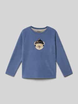 Steiff Sweatshirt met ronde hals en motiefstitching