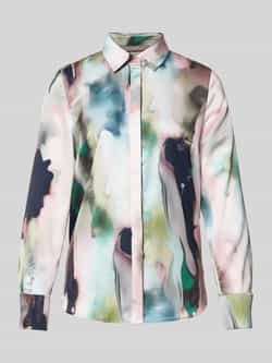 Christian Berg Woman Selection Regular fit overhemdblouse van satijn met blinde knoopsluiting