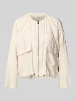 Milano italy Blouson met extra brede schouders en klepzakken