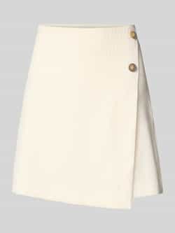 Ichi Cropped Skorts met knoopdetails Birch Beige Dames