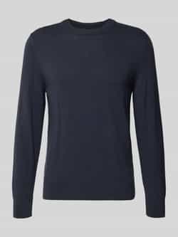 Marc O'Polo Regular fit pullover van katoenmix met scheerwol