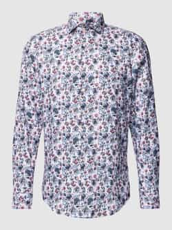 Jake*s Slim fit zakelijk overhemd met all-over motief