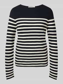 Marc O'Polo Regular fit gebreide pullover van puur katoen met streepmotief