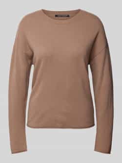 LUISA CERANO Oversized wollen pullover met kasjmier en ronde hals