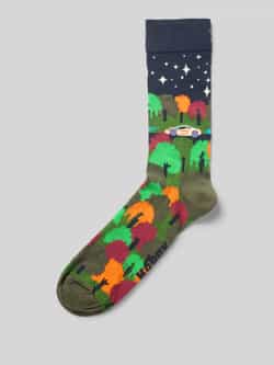 Happy Socks Sokken met motiefstitching model 'Night Driving'