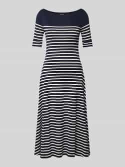 Lauren Ralph Lauren Midi-jurk met geribde boothals model 'MUNZIE'