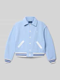 Polo Ralph Lauren Teens Collegejack met platte kraag en labelstitching