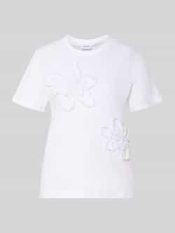 comma, T-shirt Donna Rosa a Costine Casual (IT 42, EU 38, INT M