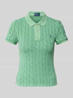 Polo Ralph Lauren Gebreid shirt met kabelpatroon en polokraag