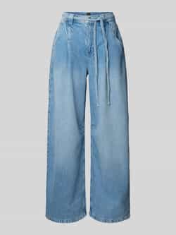 BOSS high waist wide leg jeans light blue denim