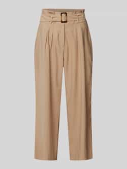 Comma Straight leg pantalon met bandplooien