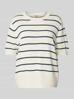 MOS MOSH Gebreid shirt met ronde hals model 'FINLO'