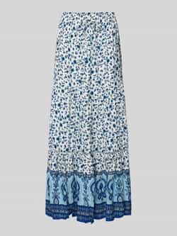 Apricot Maxirok van viscose in laagjeslook