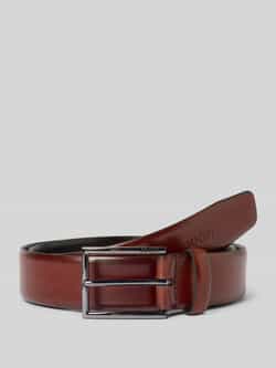JOOP! Collection Leren riem met reliëflogo