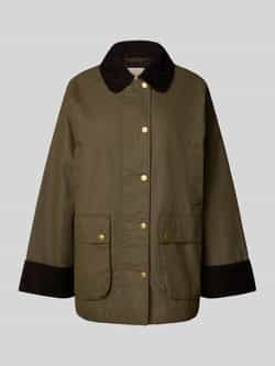 Gant Wide fit jack van katoenmix met klepzakken model 'Barn'