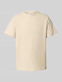 Forét-shirt met geribde ronde hals model 'WILLOW'