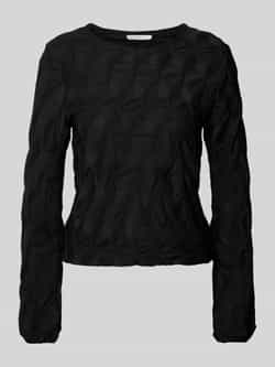 Tom Tailor Denim Regular fit blouse met lange mouwen en structuurmotief