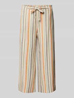Christian Berg Woman Wide leg linnen culotte met strikceintuur